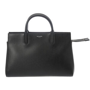 SAINT LAURENT Cavalive Gauche Black Leather Handbag